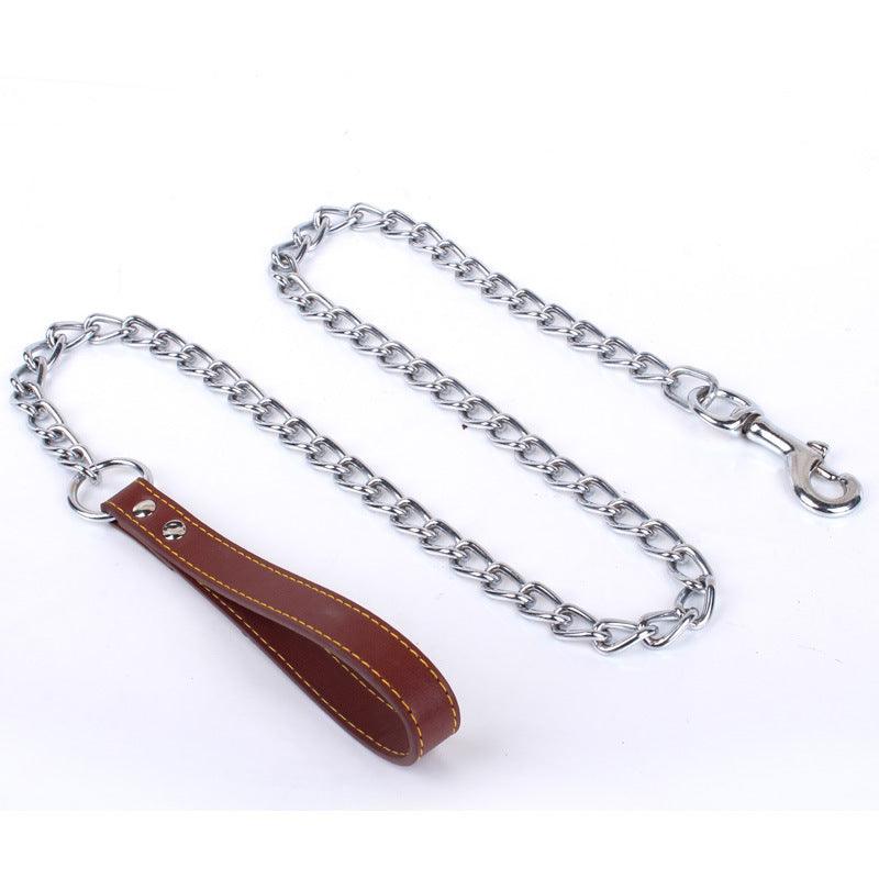 Durable Dog Leash With Anti-Bite Chain - Secure And Stylish Walks For Your Pup!
