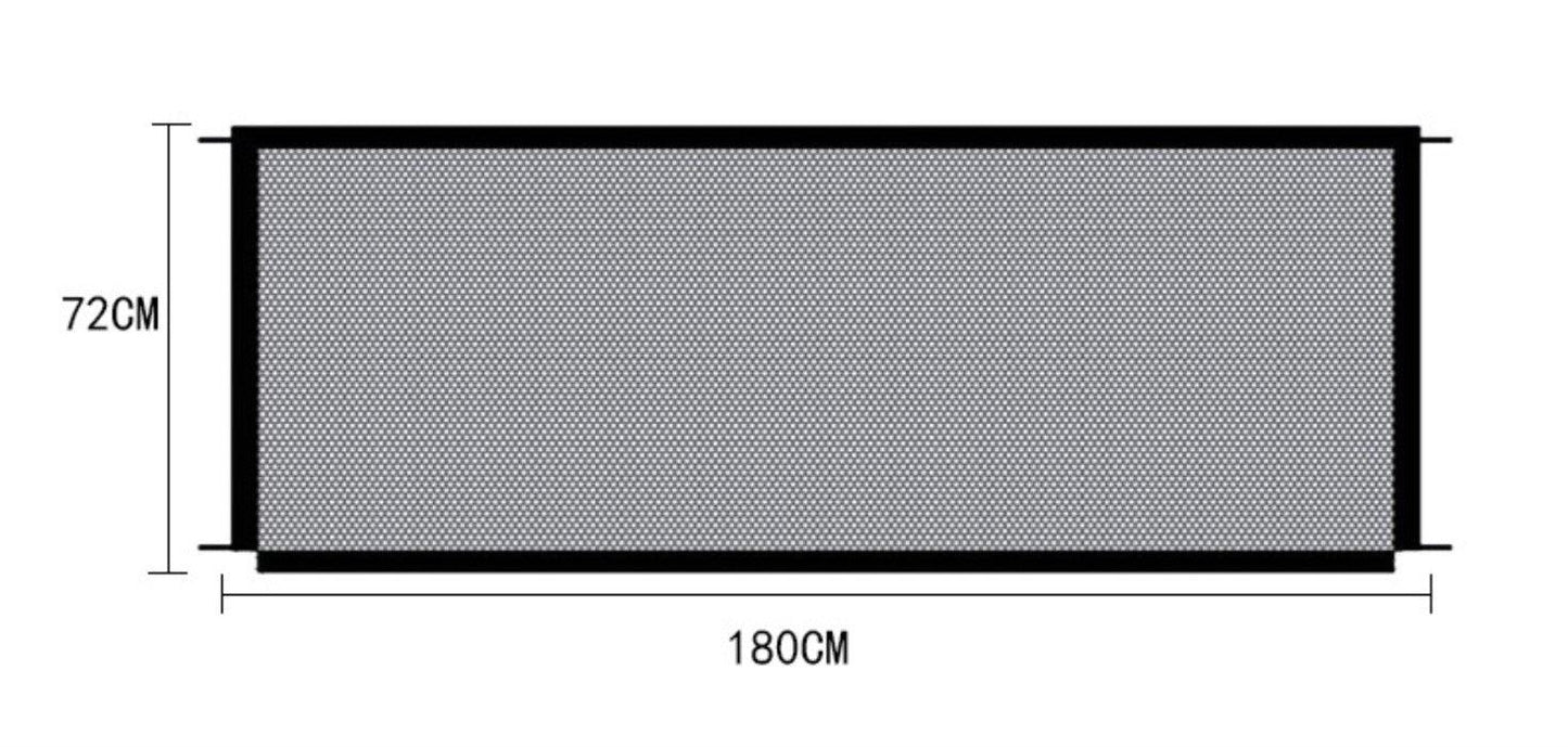 Portable Pet Safety Fence - Transparent Isolation Net For Cars, Windows, And Balconies