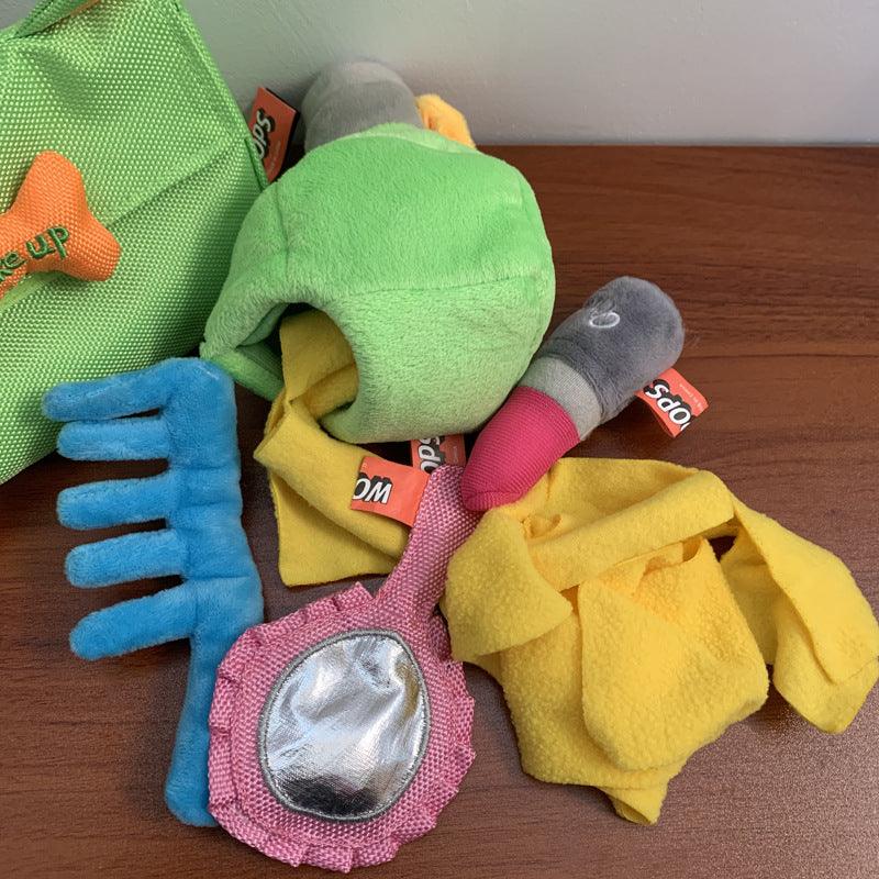 Interactive Plush Squeaky Dog Toy Set: Hide And Seek Fun