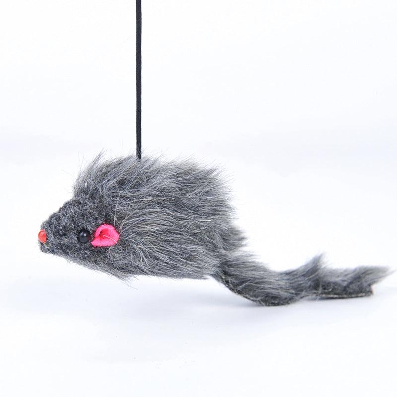 Telescopic Hanging Cat Toy With Mouse Shape-2