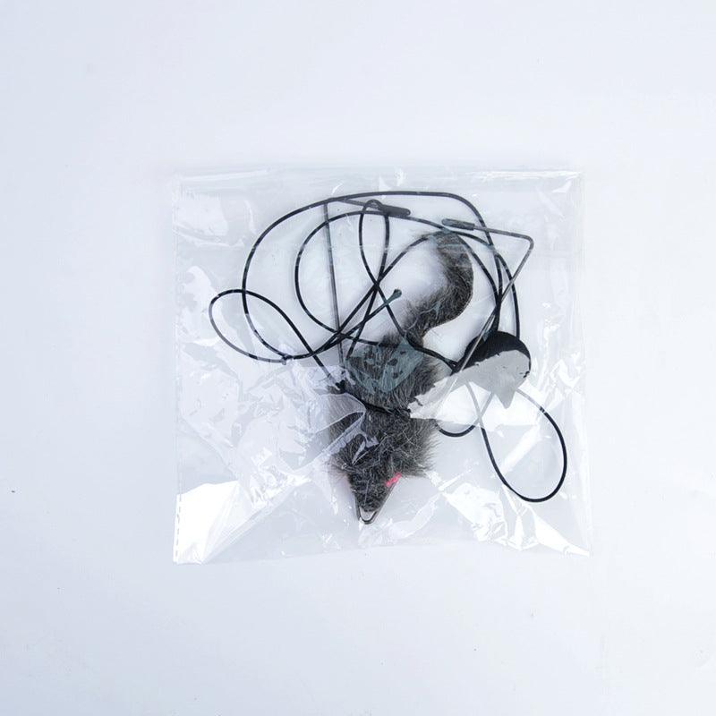 Telescopic Hanging Cat Toy With Mouse Shape-3