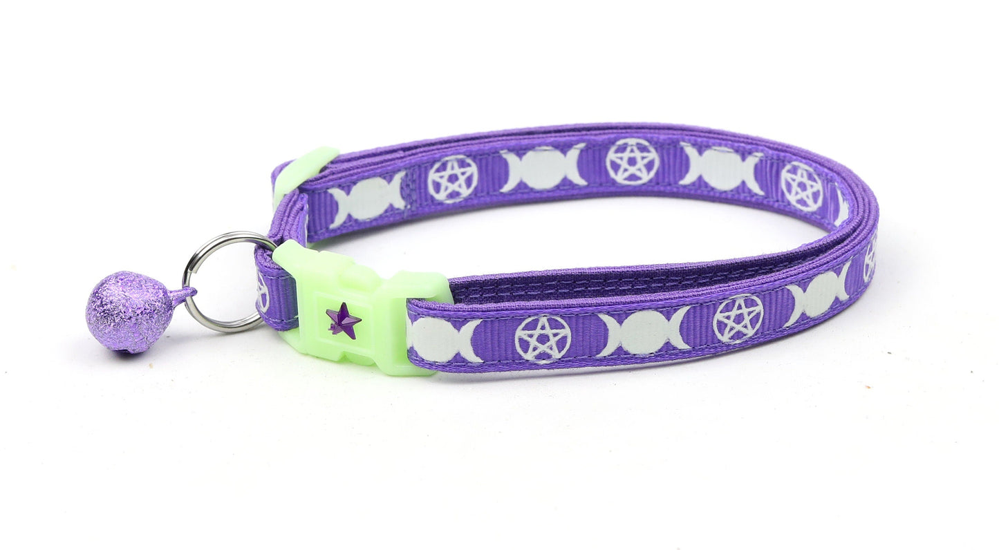 Witch's Familiar on Purple Cat Collar-3