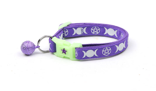 Witch's Familiar on Purple Cat Collar-0